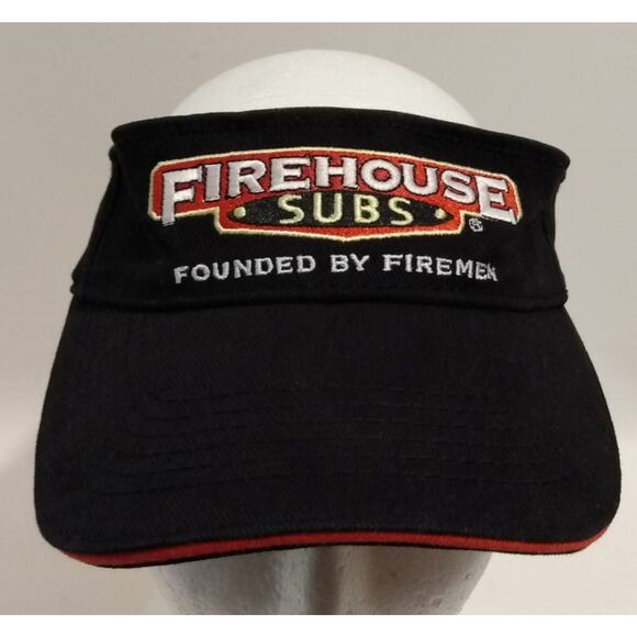Firehouse Subs Uniform Hat Cap Lot Of 2 Strapback Work Sun Visor Black Fireman - Picture 10 of 16